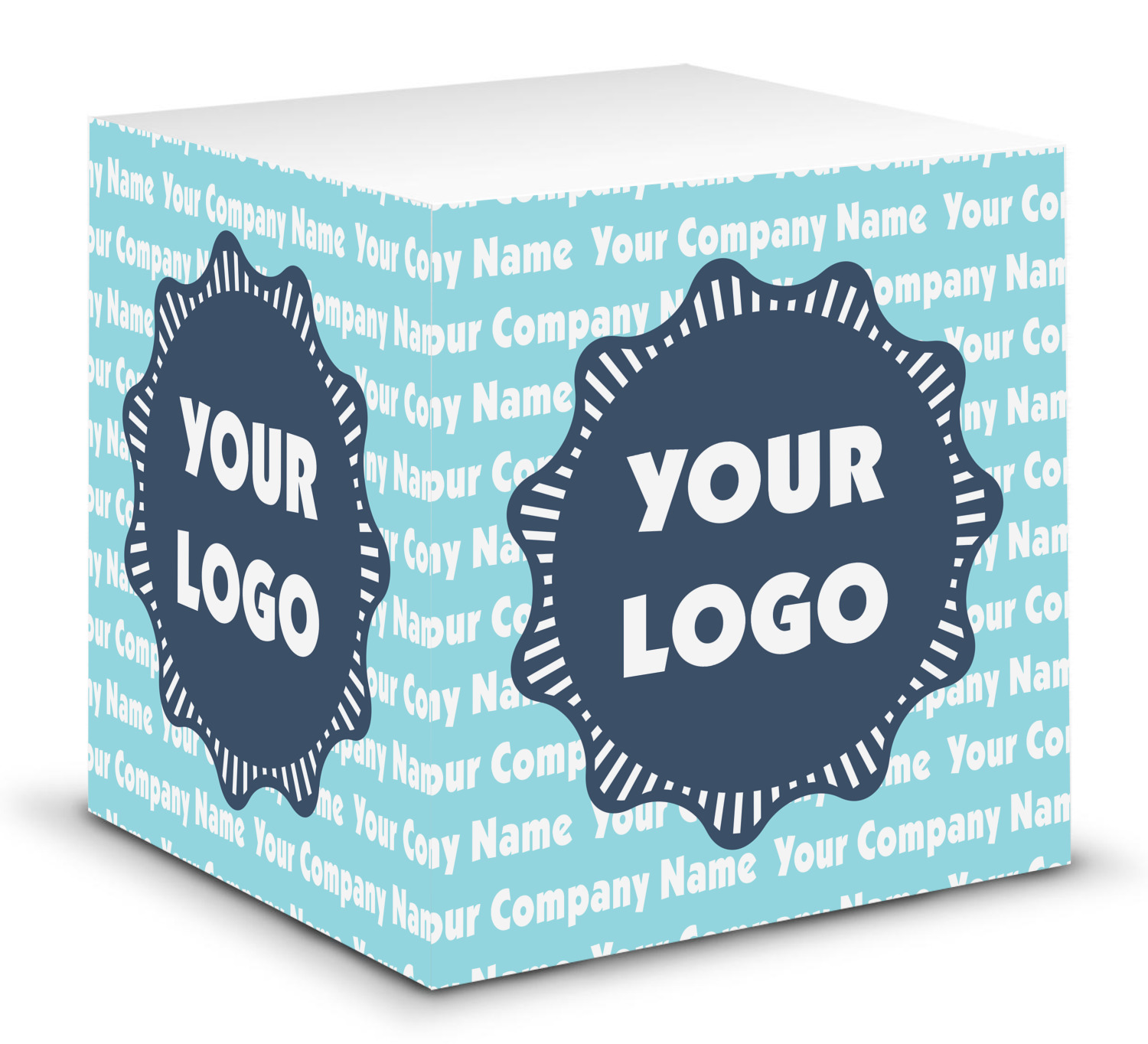 Logo & Company Name Sticky Note Cube (Personalized) YouCustomizeIt
