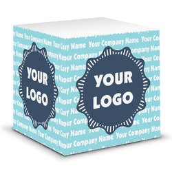 Logo & Company Name Sticky Note Cube