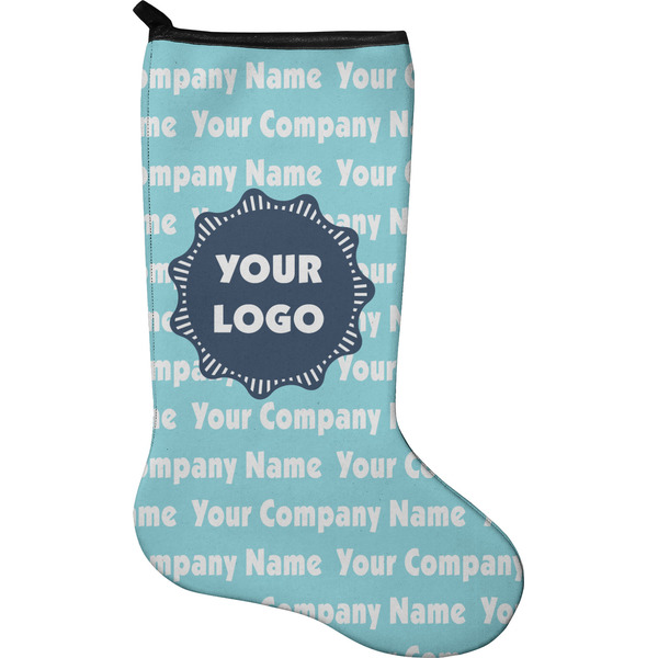 Custom Logo & Company Name Holiday Stocking - Single-Sided - Neoprene
