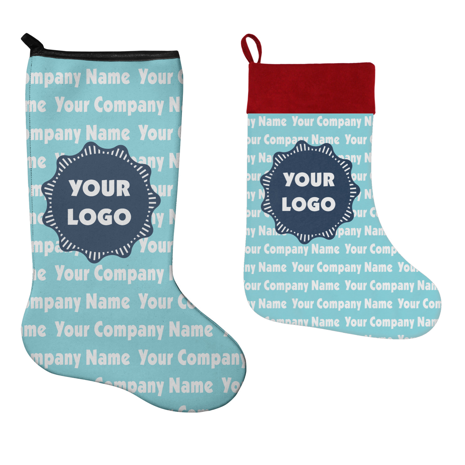 Logo & Company Name Christmas Stocking DoubleSided (Personalized