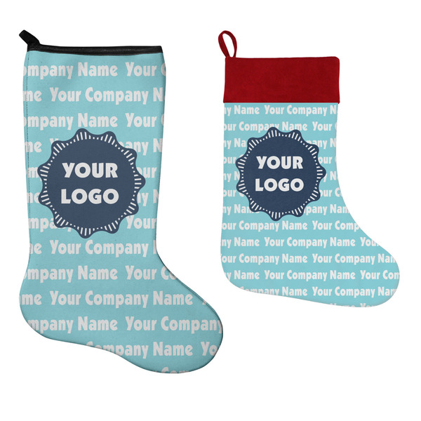 Logo & Company Name Stockings - Side by Side compare