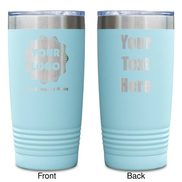 Logo & Company Name Teal Polar Camel Tumbler - 20oz -Double Sided - Approval