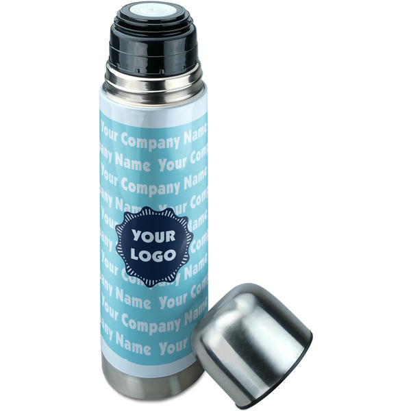 Logo & Company Name Thermos - Lid Off