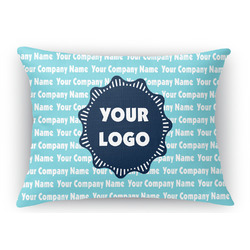 Logo & Company Name Rectangular Throw Pillow Case (Personalized)