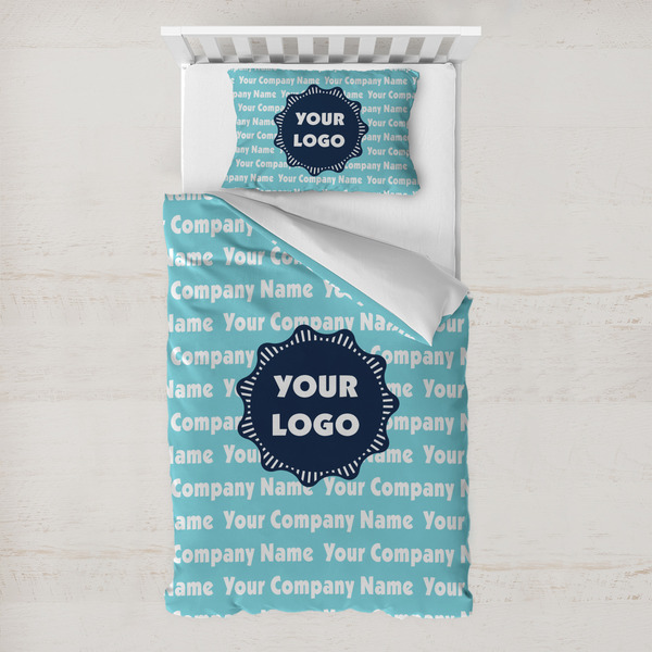 Custom Logo & Company Name Toddler Bedding Set - With Pillowcase