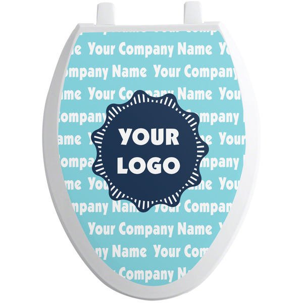 Custom Logo & Company Name Toilet Seat Decal - Elongated