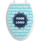 Logo & Company Name Toilet Seat Decal - Elongated
