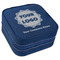 Logo & Company Name Travel Jewelry Boxes - Leather - Navy Blue - Angled View