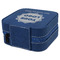 Logo & Company Name Travel Jewelry Boxes - Leather - Navy Blue - View from Rear
