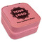Logo & Company Name Travel Jewelry Boxes - Leather - Pink - Angled View