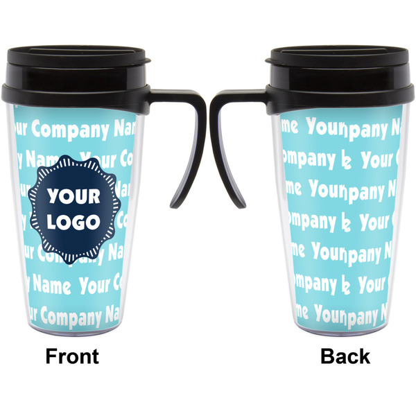 Logo & Company Name Travel Mug with Black Handle - Approval