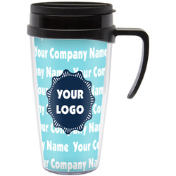 Logo & Company Name Acrylic Travel Mug with Handle (Personalized)