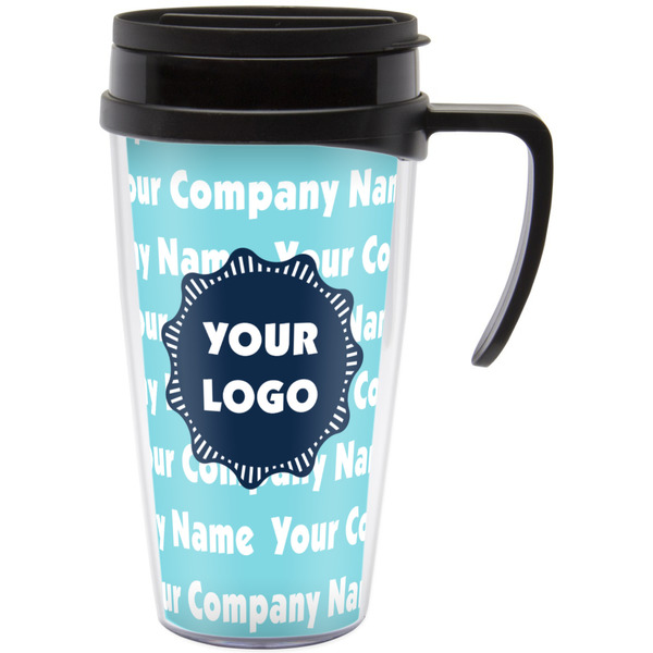 Custom Logo & Company Name Acrylic Travel Mug with Handle