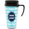 Logo & Company Name Travel Mug with Black Handle - Front