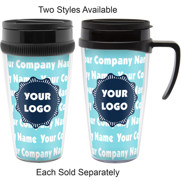 Logo & Company Name Travel Mugs - with & without Handle