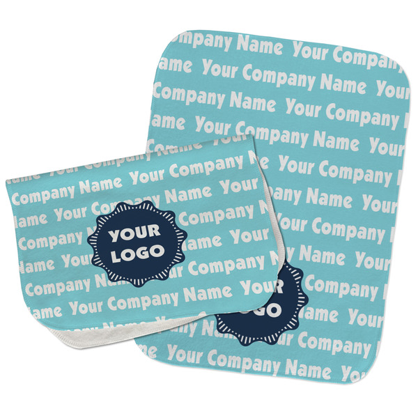 Custom Logo & Company Name Burp Cloths - Fleece - Set of 2