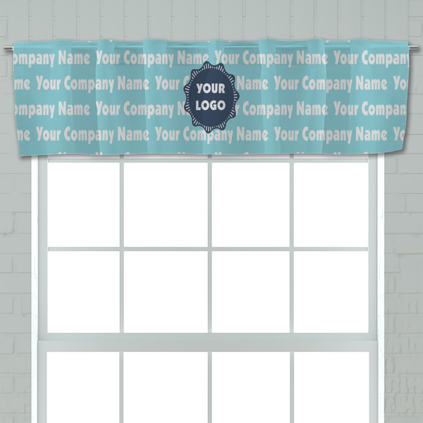 Logo & Company Name Valance - Closeup on window