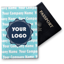 Logo & Company Name Passport Holder - Vinyl Cover