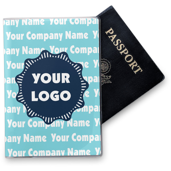 Custom Logo & Company Name Passport Holder - Vinyl Cover