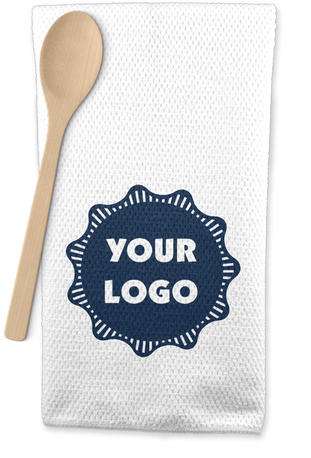 Logo & Company Name Waffle Weave Kitchen Towel (Personalized