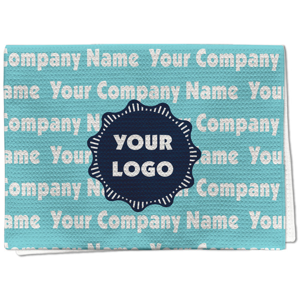 Custom Logo & Company Name Kitchen Towel - Waffle Weave - Full Color Print