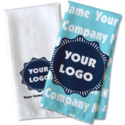 Logo & Company Name Kitchen Towel - Waffle Weave