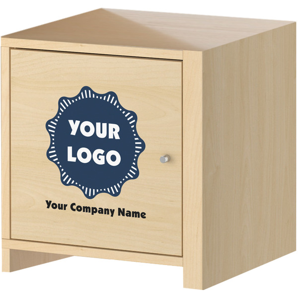 Logo & Company Name Wall Graphic on Wooden Cabinet