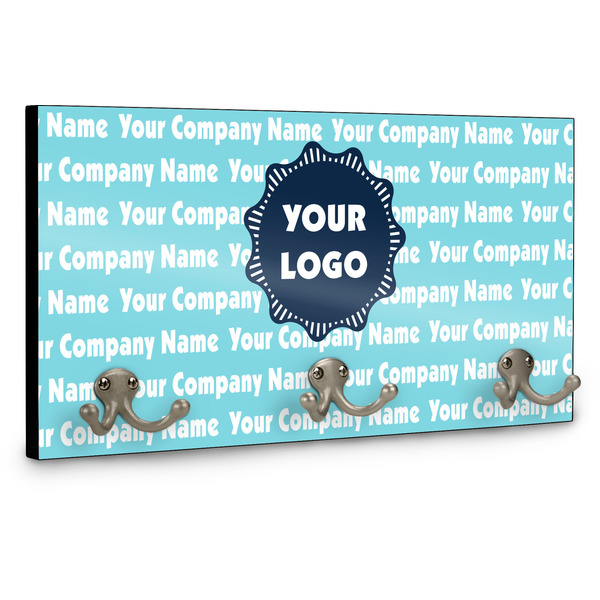 Logo & Company Name Wall Mounted Coat Hanger - Side View