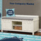 Logo & Company Name Wall Name Decal Above Storage bench