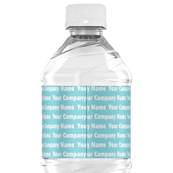 Logo & Company Name Water Bottle Label - Back View