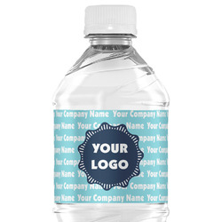 Logo & Company Name Water Bottle Labels - Custom Sized
