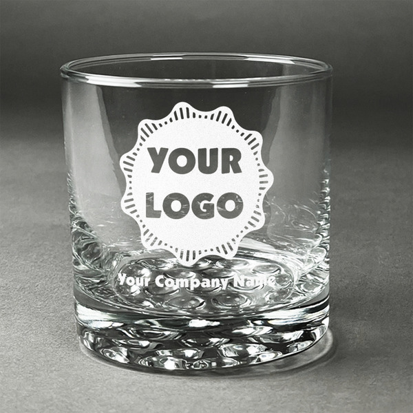 Custom Logo & Company Name Whiskey Glass - Engraved - Single