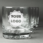 Logo & Company Name Whiskey Glasses - Engraved - Set of 4