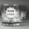 Logo & Company Name Whiskey Glasses Set of 4 - Engraved Front