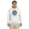 Logo & Company Name Hoodie - White - Small