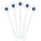 Logo & Company Name White Plastic 5.5" Stir Stick - Fan View