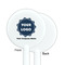 Logo & Company Name White Plastic 5.5" Stir Stick - Single Sided - Round - Front & Back