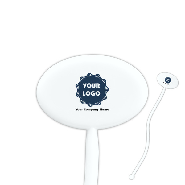 Custom Logo & Company Name Oval Plastic Stir Sticks
