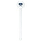 Logo & Company Name White Plastic 7" Stir Stick - Round - Single Stick