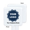 Logo & Company Name White Plastic Stir Stick - Single Sided - Square - Approval