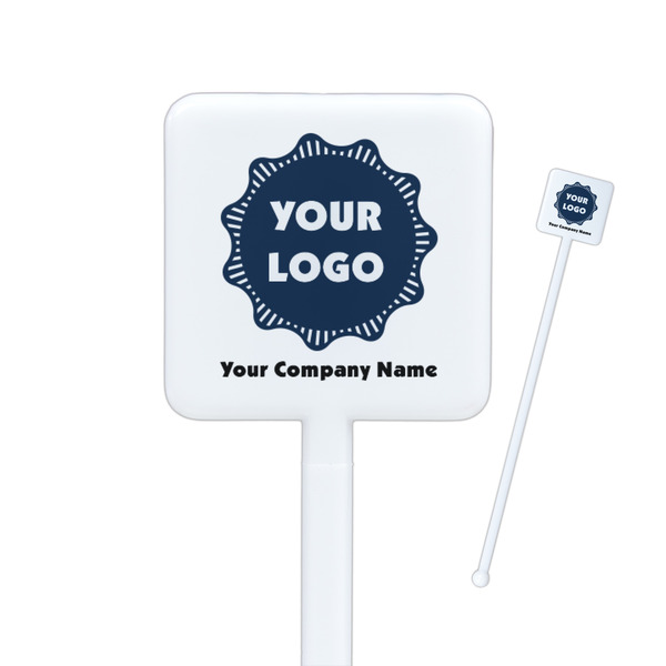Custom Logo & Company Name Square Plastic Stir Sticks