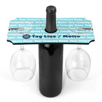Logo & Company Name Wine Bottle & Glass Holder