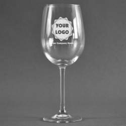 Logo & Company Name Wine Glass - Engraved