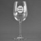 Logo & Company Name Wine Glass - Laser Engraved - Single