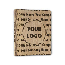 Logo & Company Name Wood 3-Ring Binder - 1" Half-Letter Size