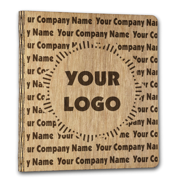 Custom Logo & Company Name Wood 3-Ring Binder - 1" Letter Size