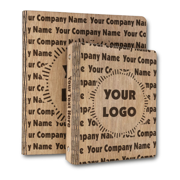 Custom Logo & Company Name Wood 3-Ring Binder