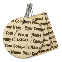 Logo & Company Name Wood Luggage Tag