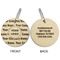 Logo & Company Name Wood Luggage Tags - Round - Approval