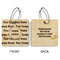 Logo & Company Name Wood Luggage Tags - Square - Approval